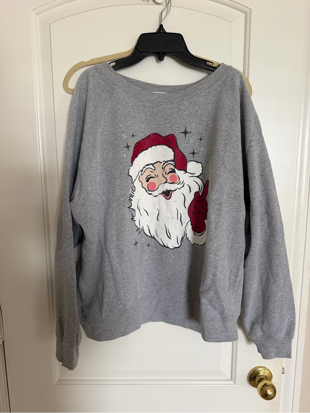GUC living fully mallory ervin sweatshirt medium Santa gray best believe it